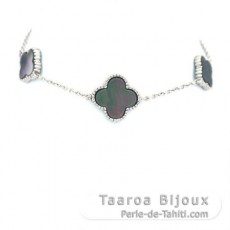 Braccialetto in Argento e madreperla di Tahiti