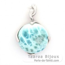 Ciondolo in Argento e 1 Larimar - 20.5 mm - 6 gr