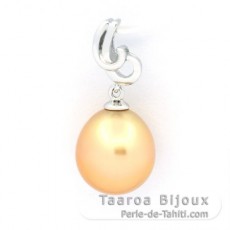 Ciondolo in Argento e 1 Perla de Australia Semi-Barocca C 11.9 mm