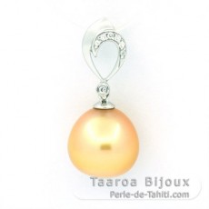 Ciondolo in Argento e 1 Perla de Australia Semi-Barocca B/C 12.2 mm