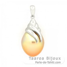 Ciondolo in Argento e 1 Perla de Australia Semi-Barocca B/C 12.1 mm
