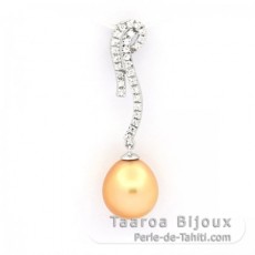 Ciondolo in Argento e 1 Perla de Australia Semi-Barocca C 10.6 mm