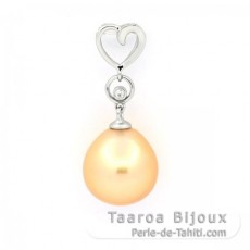 Ciondolo in Argento e 1 Perla de Australia Semi-Barocca C 11.4 mm