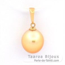 Ciondolo in Oro 18K e 1 Perla de Australia Semi-Barocca B 9.3 mm