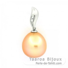 Ciondolo in Argento e 1 Perla de Australia Semi-Barocca B 13.8 mm