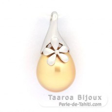 Ciondolo in Argento e 1 Perla de Australia Semi-Barocca C 11.6 mm