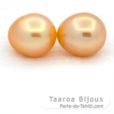Lotto di 2 Perle di Australia Semi-Barroca B/C 12.2 mm