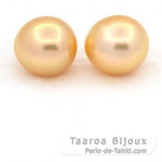 Lotto di 2 Perle di Australia Semi-Barroca C 10.2 e 10.3 mm