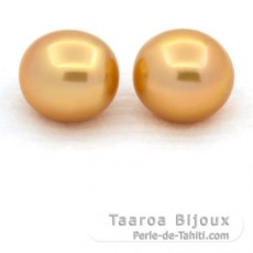 Lotto di 2 Perle di Australia Semi-Barroca C 11.5 e 11.7 mm