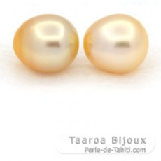 Lotto di 2 Perle di Australia Semi-Barroca C 9.3 mm