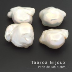 4 Perle d'Acqua Dolce Barocca B 16 mm