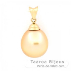 Ciondolo in Oro 18K e 1 Perla de Australia Semi-Barocca B 12.2 mm