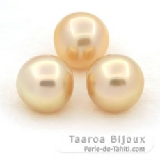 Lotto di 3 Perle di Australia Semi-Barroca C di 11 a 11.2 mm