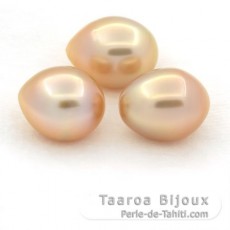 Lotto di 3 Perle di Australia Semi-Barroca B di 11.2 a 11.4 mm