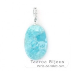 Ciondolo in Argento e 1 Larimar - 31 x 20 x 8.5 mm - 8.9 gr