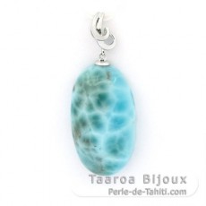 Ciondolo in Argento e 1 Larimar - 28 x 16 x 8.5 mm - 6.7 gr