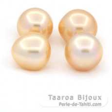 Lotto di 4 Perle di Australia Semi-Barroca B/C di 12.5 a 12.9 mm