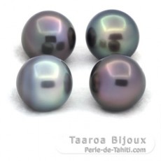 Lotto di 4 Perle di Tahiti Semi-Barroca C di 12.2 a 12.4 mm