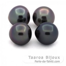 Lotto di 4 Perle di Tahiti Semi-Barocche B di 11 a 11.3 mm