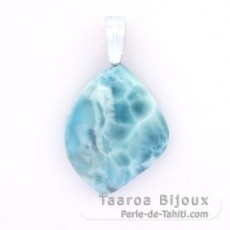 Ciondolo in Argento e 1 Larimar - 35 x 27 x 9 mm - 13.5 gr