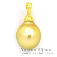 Ciondolo in Oro 18K e 1 Perla de Australia Semi-Barocca B 11.1 mm