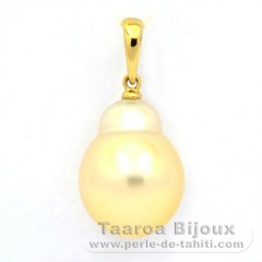 Ciondolo in Oro 18K e 1 Perla Australia Semi-Barocca B 12 mm