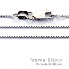 Catena in Argento Rodio - Lunghezza = 45 cm / Diametro = 0.6 mm