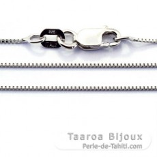 Catena in Argento Rodio - Lunghezza = 50 cm / Diametro = 0.6 mm