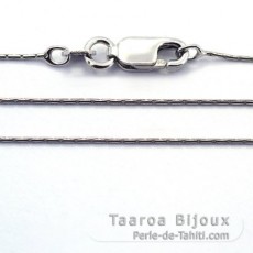 Catena in Argento Rodio - Lunghezza = 45 cm / Diametro = 0.7 mm