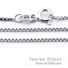 Catena in Argento Rodio - Lunghezza = 45 cm / Diametro = 0.8 mm