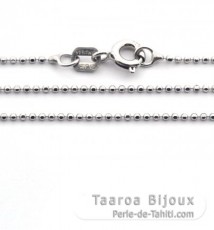 Catena in Argento Rodio - Lunghezza = 50 cm / Diametro = 1 mm
