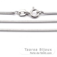 Catena in Argento Rodio - Lunghezza = 40 cm / Diametro = 1.2 mm