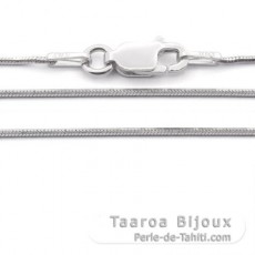 Catena in Argento Rodio - Lunghezza = 45 cm / Diametro = 0.9 mm