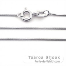 Catena in Argento Rodio - Lunghezza = 45 cm / Diametro = 0.7 mm