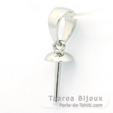 Ciondolo e Broche in Argento con 7 keishi di Tahiti