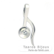 Ciondolo in Argento per 1 Perla di 8 a 9.5 mm